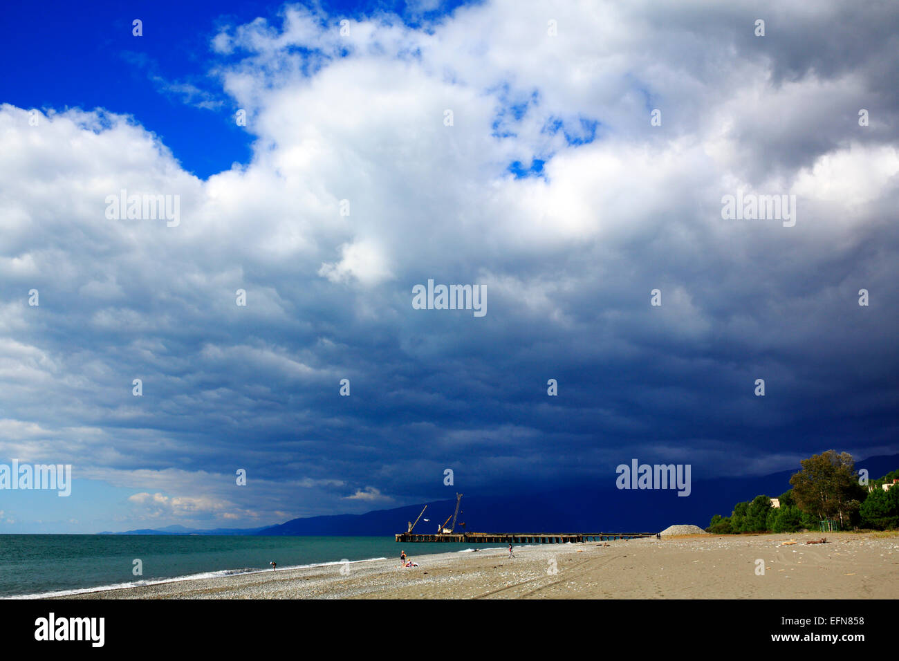 La costa del mar Negro, Abjasia, Georgia Foto de stock