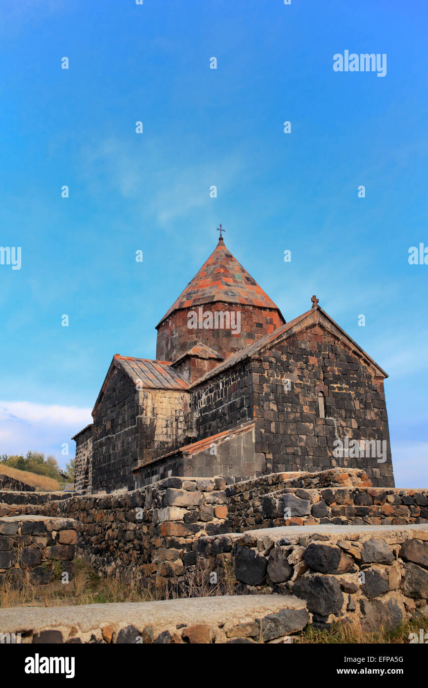 Monasterio de Sevanavank, el lago Sevan, provincia de Gegharkunik, Armenia Foto de stock