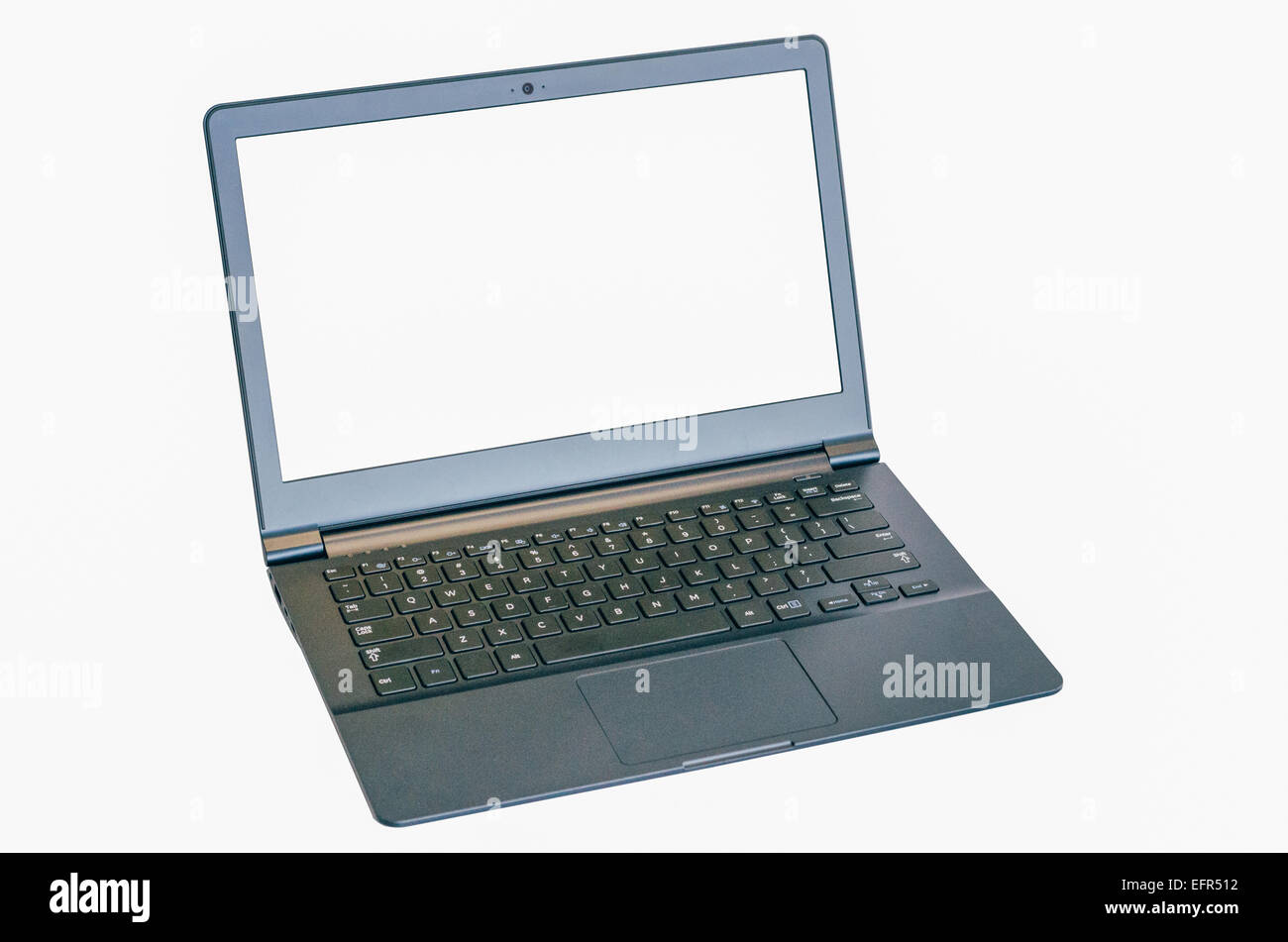Aislados ultrabook delgado portátil con dos trazados de recorte, uno para el portátil de pantalla. Foto de stock
