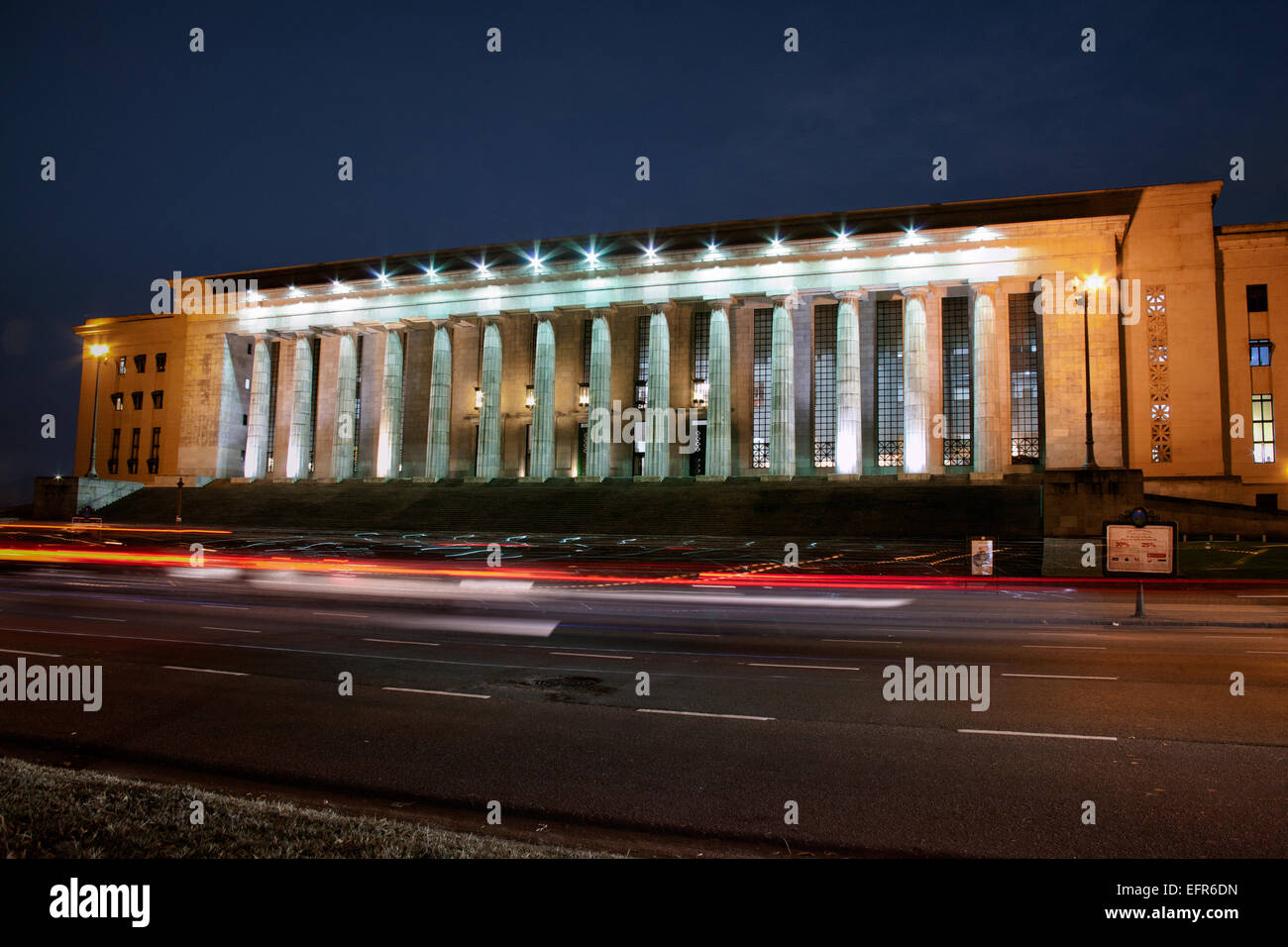 Universidad de derecho edificio de noche, Caba, Buenos Aires, Argentina Foto de stock