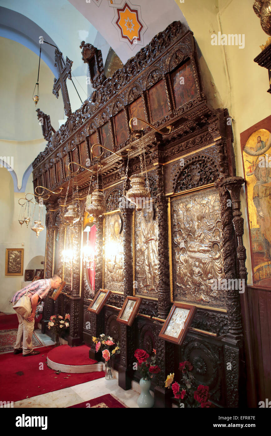 El interior de la Iglesia de Santa María de los Mongoles (1280S), Estambul (Turquía), Foto de stock