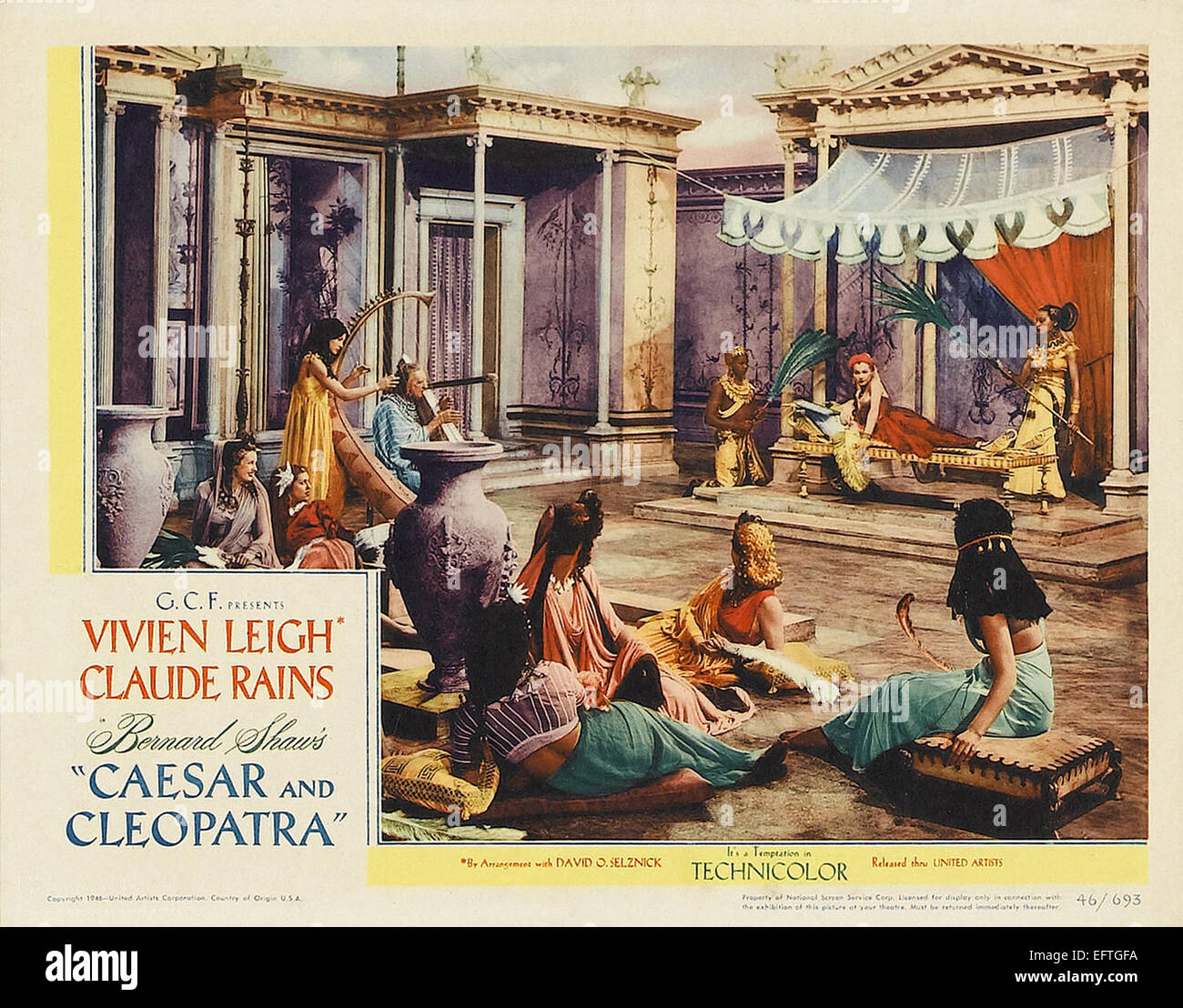 César y Cleopatra - Lluvias caude - Vivien Leigh - póster de película Foto de stock