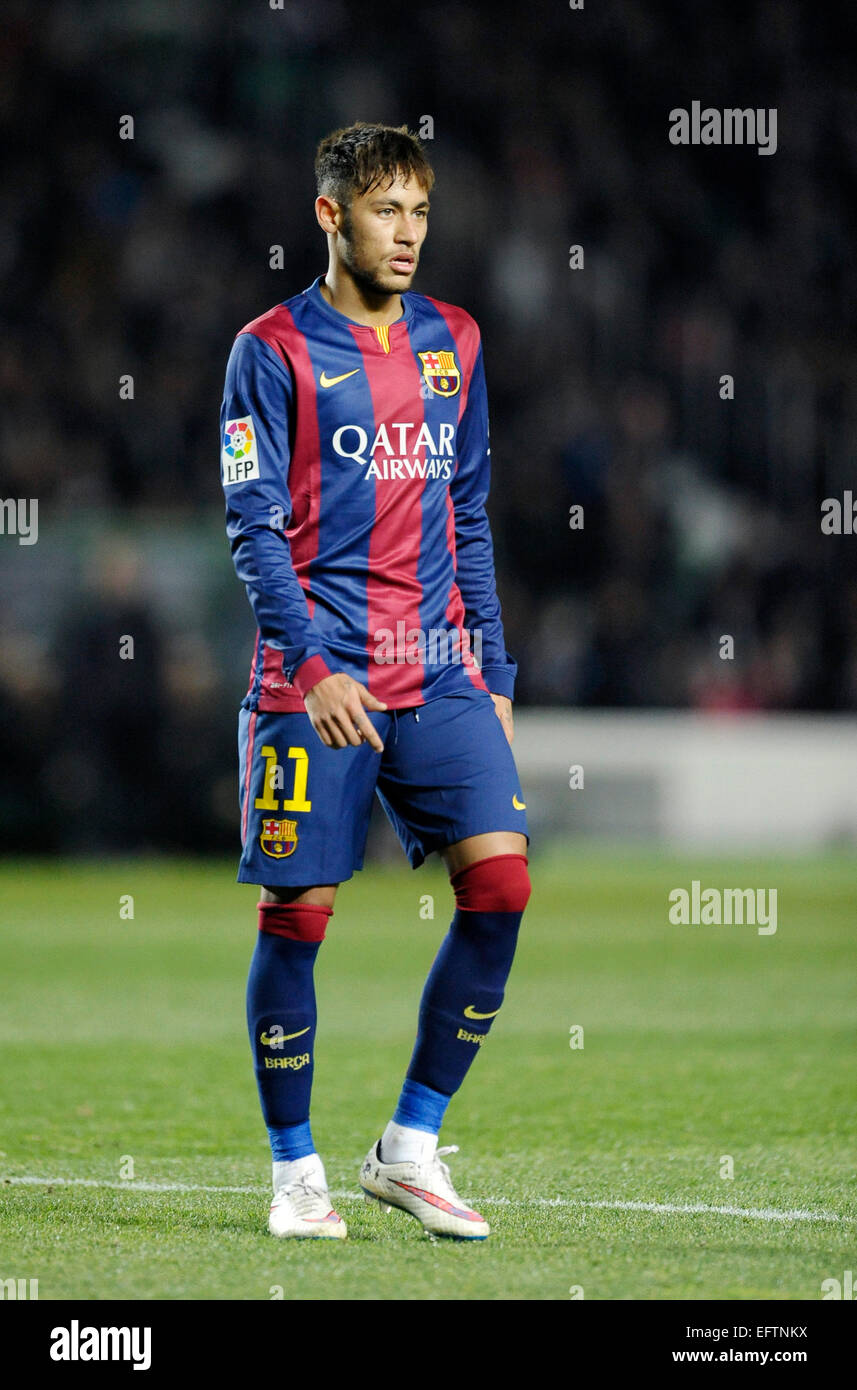 sistema Poner a prueba o probar Oblea El fútbol de Primera División , 24.1.2015 Elche vs FC Barcelona --Neymar  Fotografía de stock - Alamy