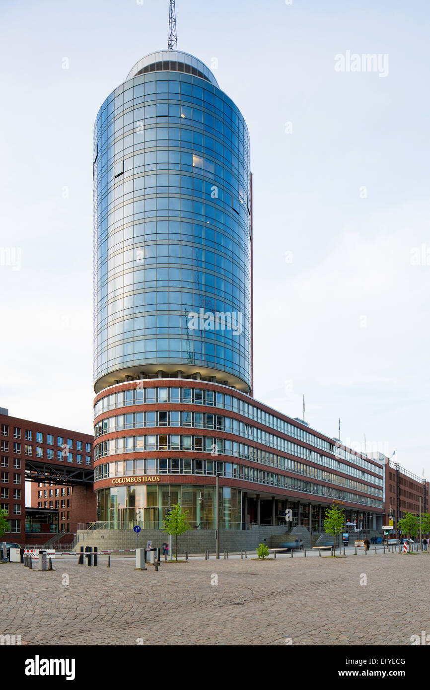 Las burlas, HTC, edificio de oficinas en la Kehrwieder, Speicherstadt, HafenCity, Hamburgo, Alemania. Foto de stock