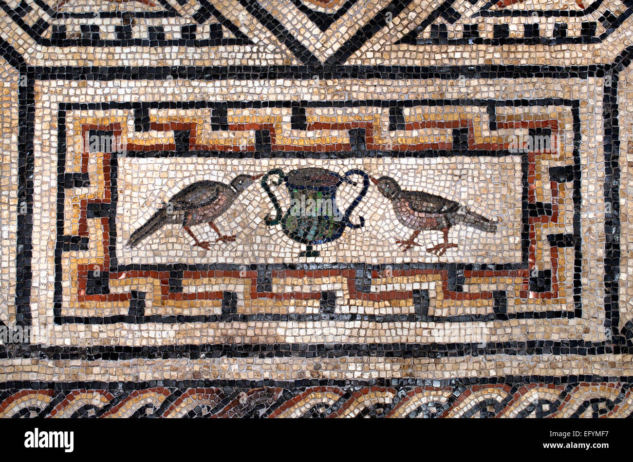 El Dionysos mosaico de Colonia, 3º C. AD Museo Romano Germánico Colonia Alemania Foto de stock