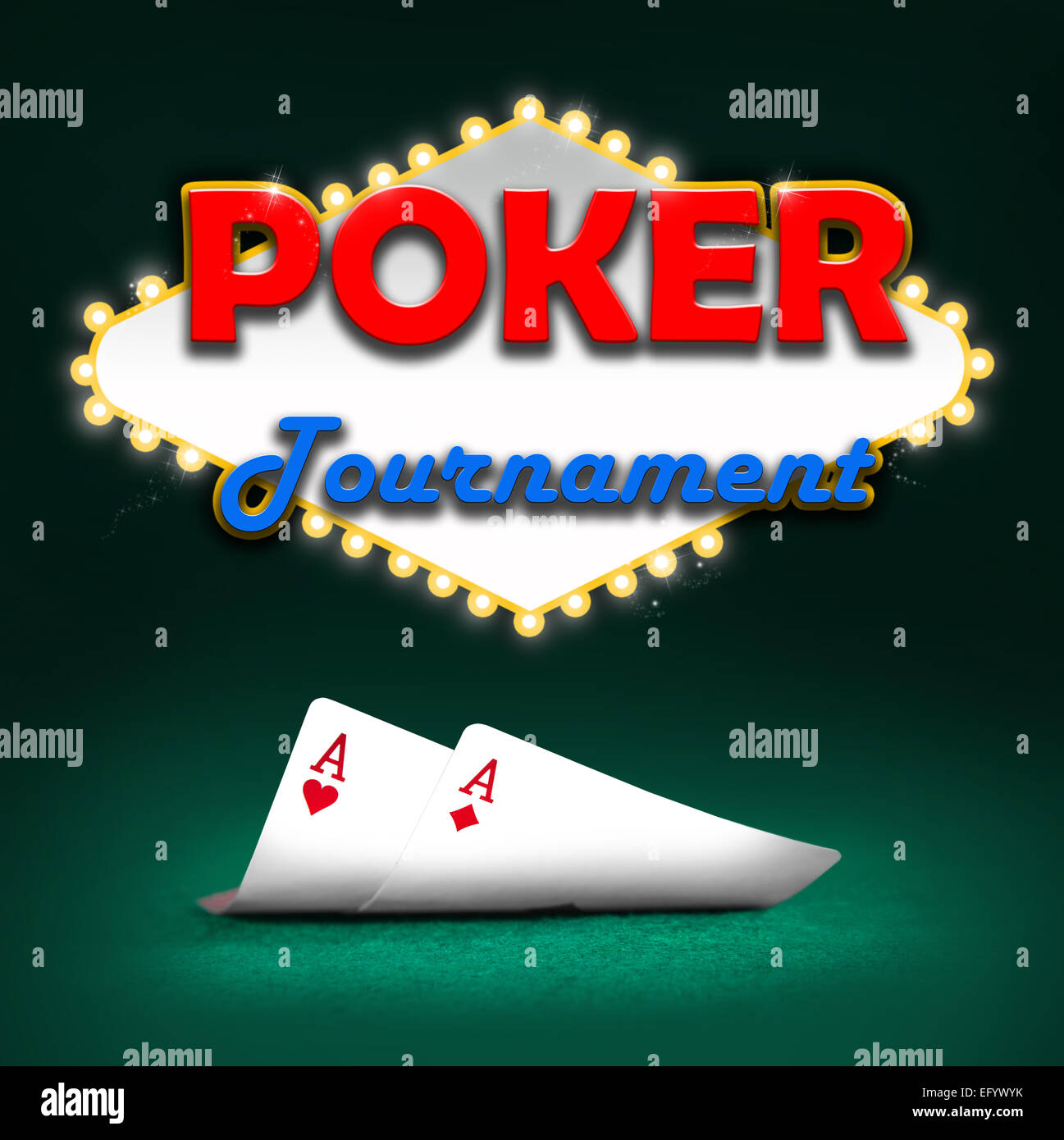 Torneo de póker, el juego color de fondo Foto de stock
