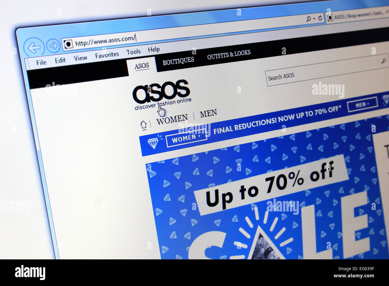 Página Web ASOS Fotografía de stock - Alamy
