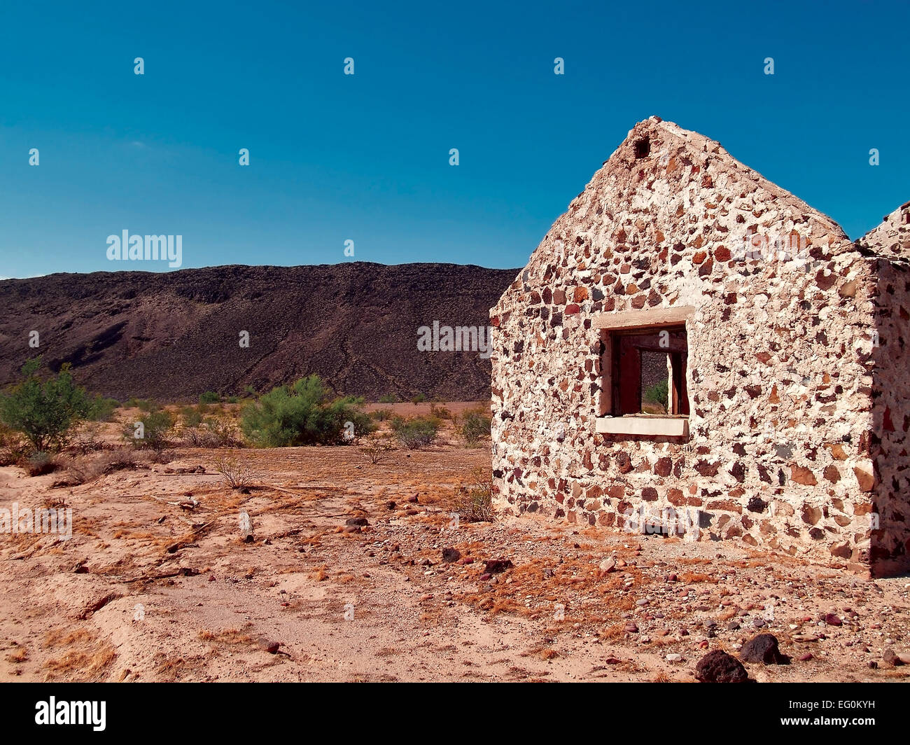 Ee.Uu., Arizona, Agua Caliente, antigua casa Foto de stock