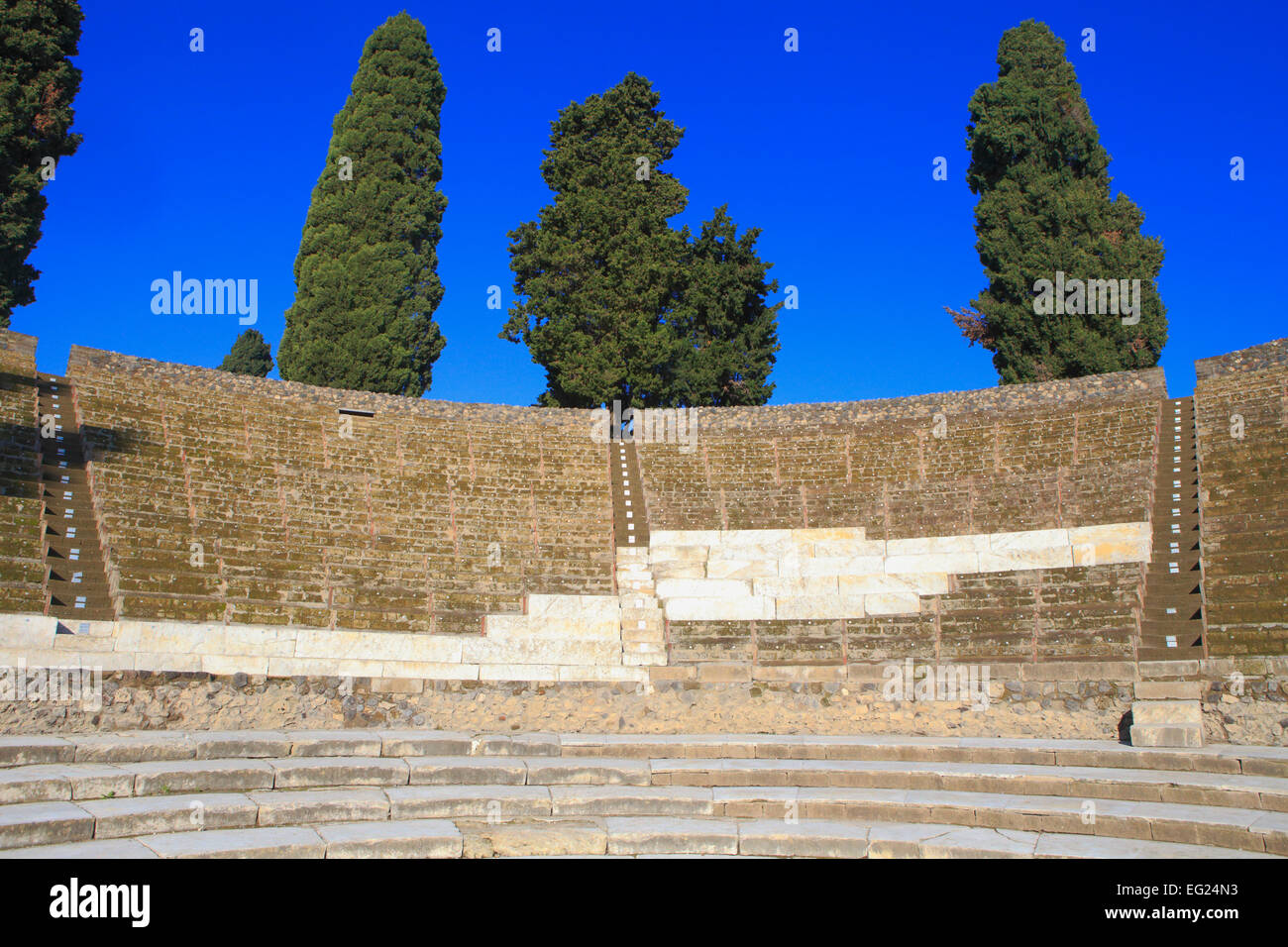 Odeon, Pompeya, Campania, Italia Foto de stock