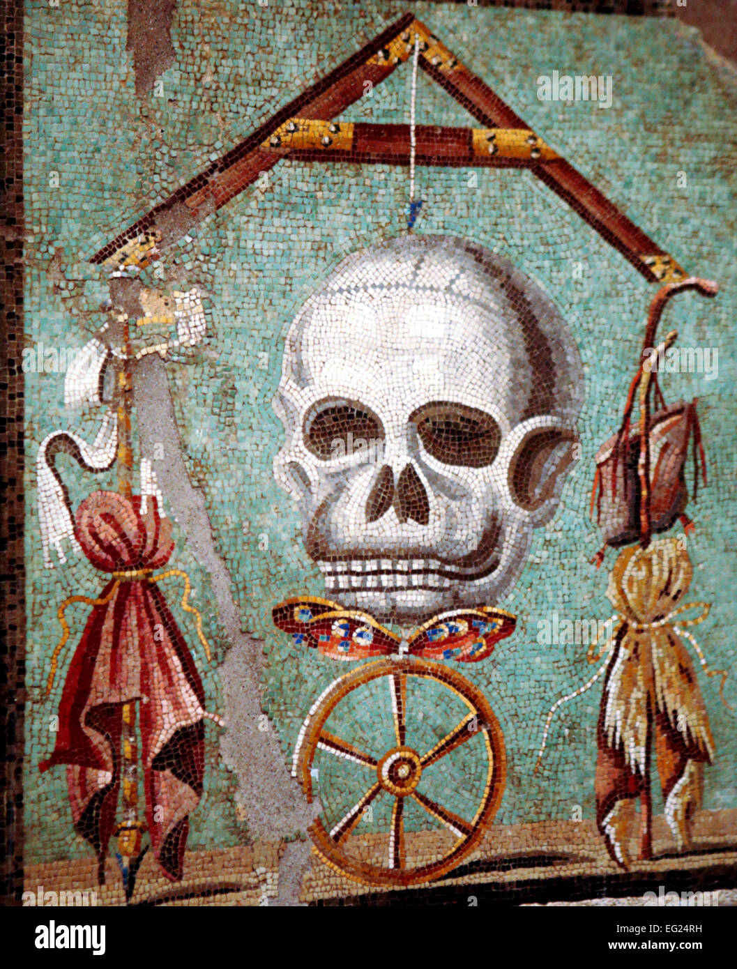 Mosaico, Museo Arqueológico Nacional, Nápoles, Campania, Italia Foto de stock