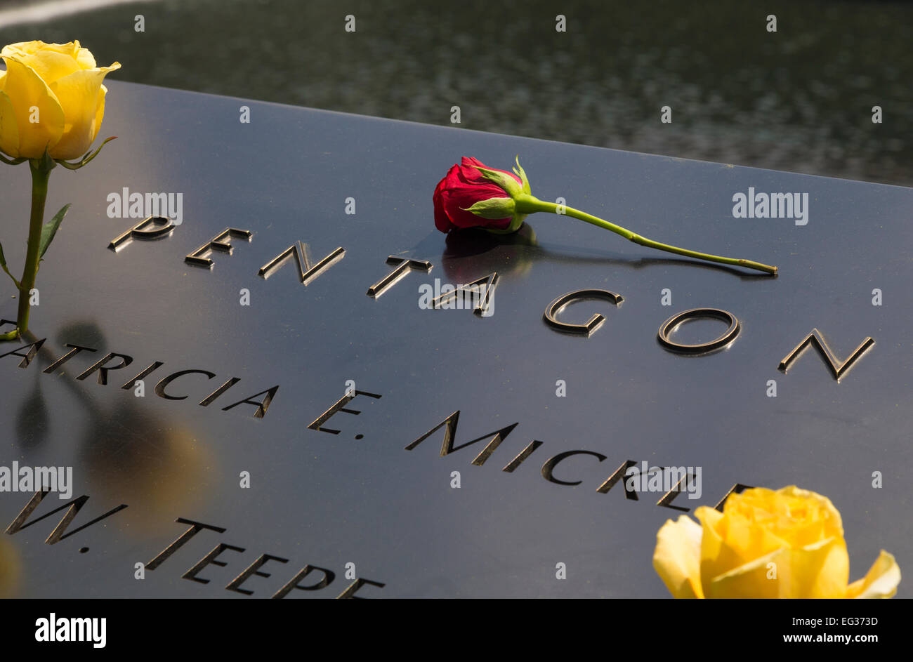 National Memorial del 11 de septiembre al World Trade Center Ground Zero, Nueva York Foto de stock