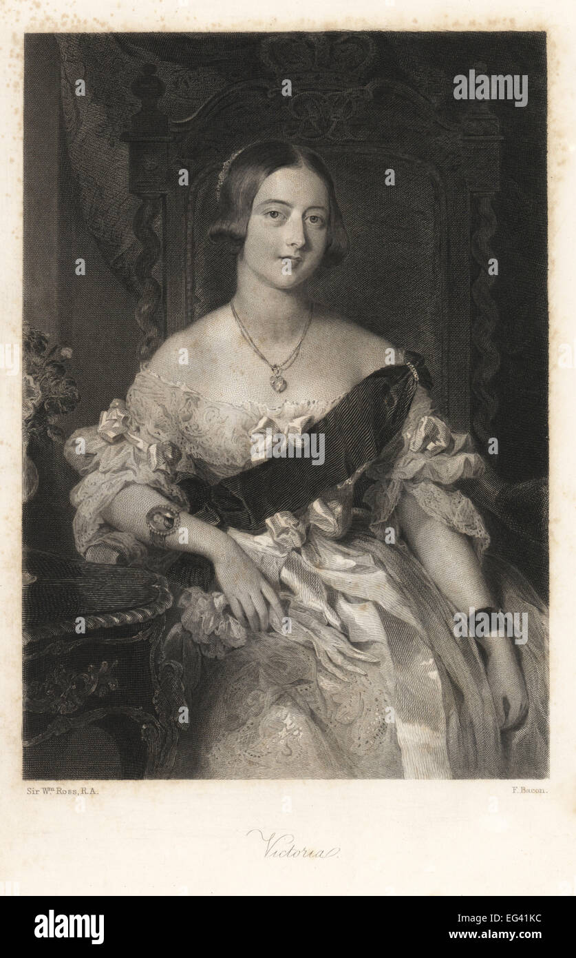 Retrato de la reina Victoria llevaba una pulsera con un esmalte retrato del Príncipe Alberto. Foto de stock
