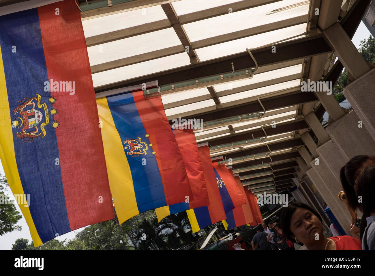 Bandera del estado de Kuala Lumpur, en Malasia. Foto de stock