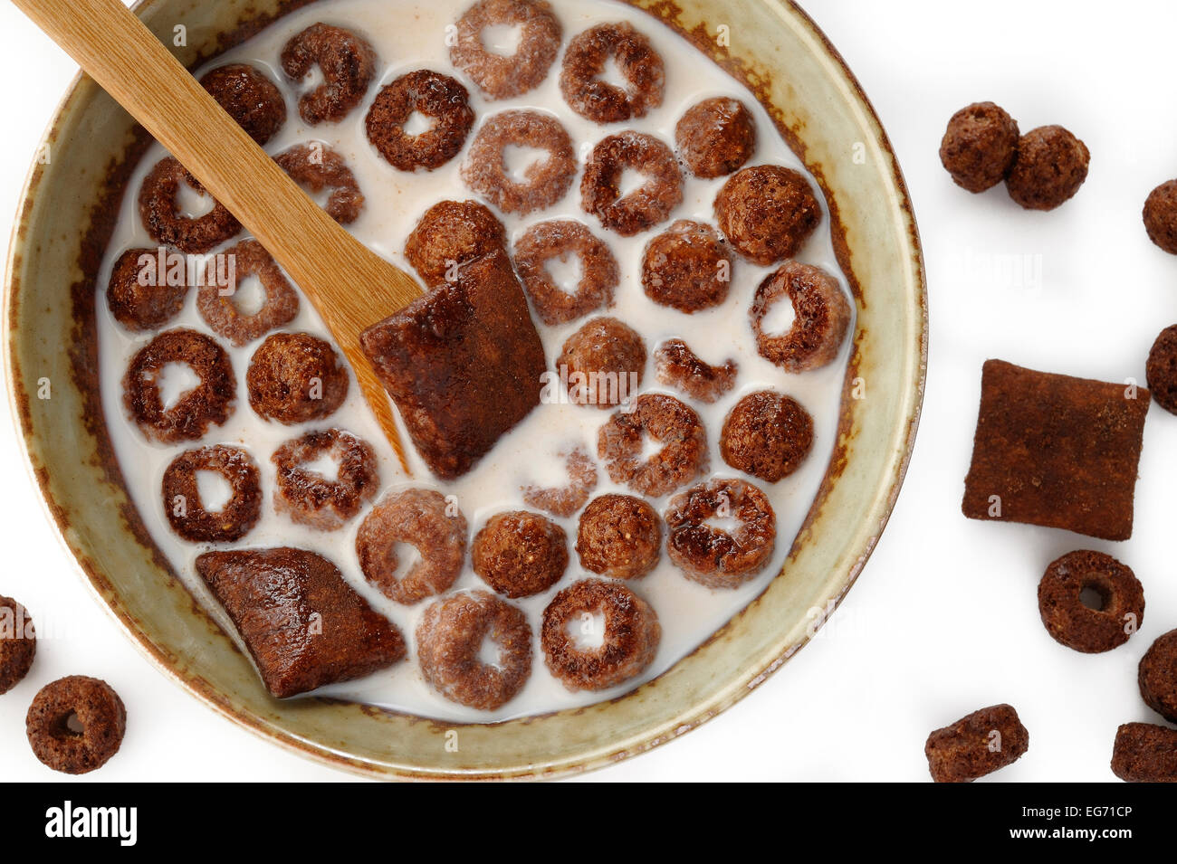 Cereales de chocolate Foto de stock