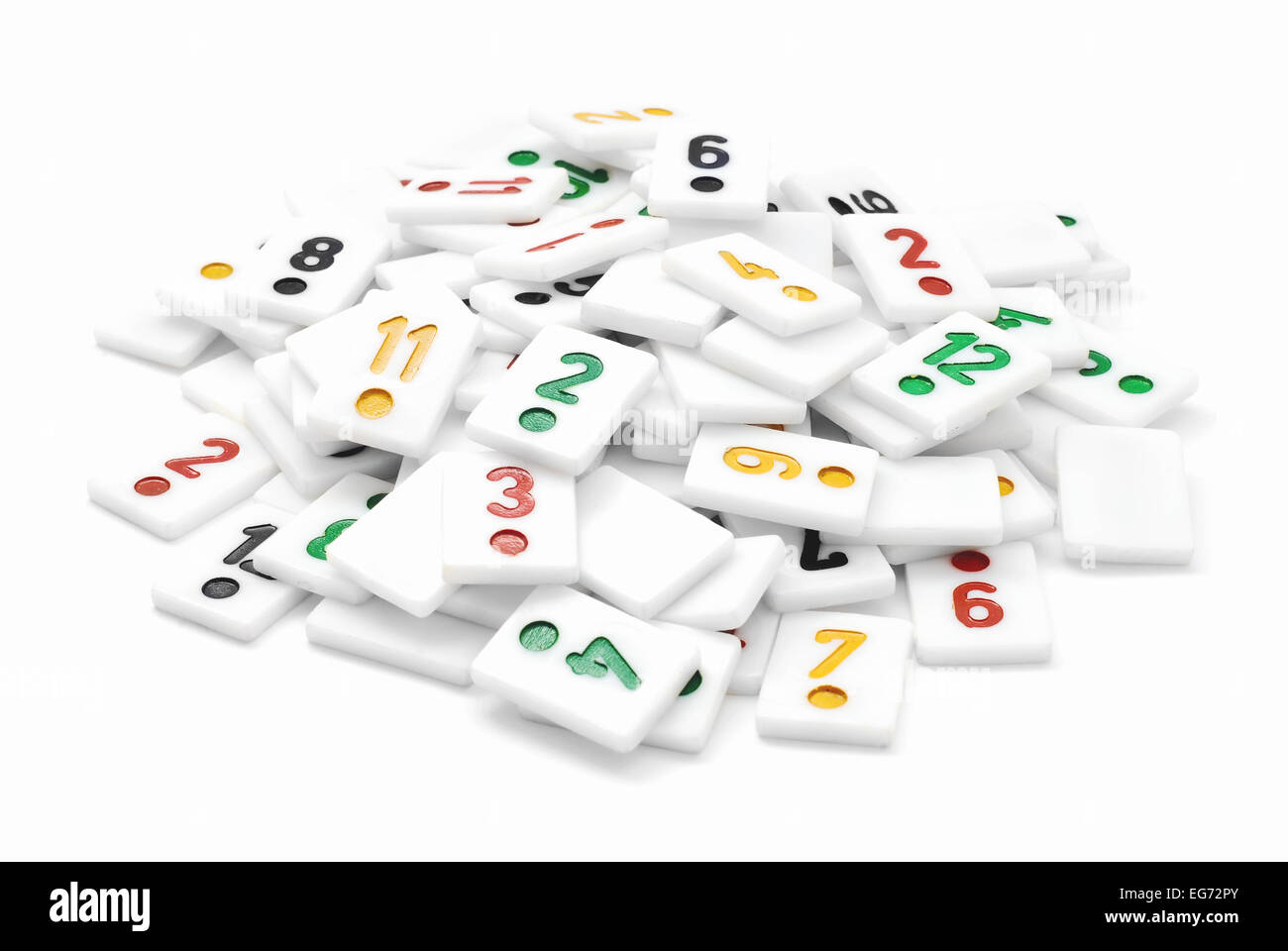 Montón de rummy piezas en blanco Fotografía de stock - Alamy