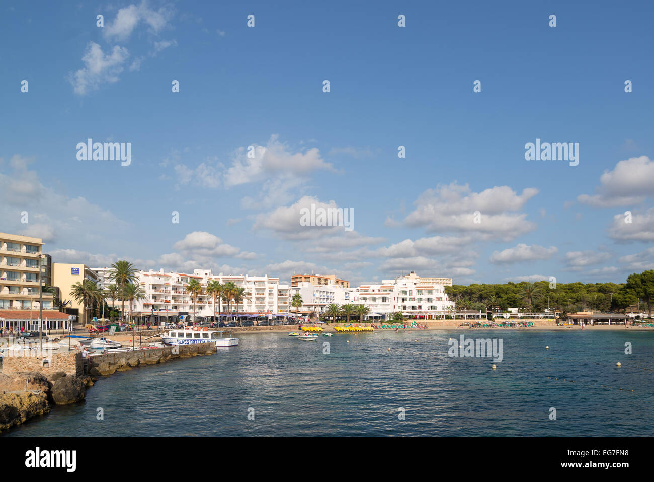 Vista de Es Cana Cove, en la costa este de Ibiza, España Fotografía de  stock - Alamy