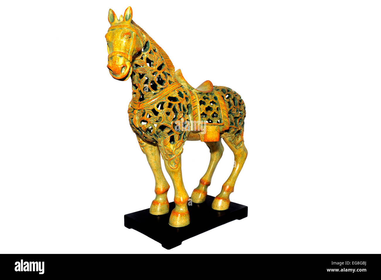 Un moderno copia de una dinastía Tang caballo filigrana Foto de stock