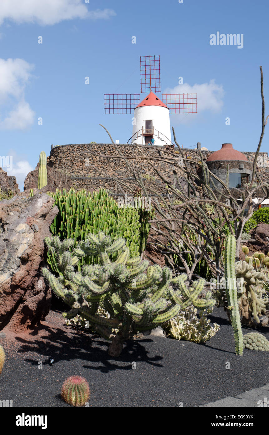 El Jardín de Cactus por César Manrique Guatziza Lanzarote Foto de stock