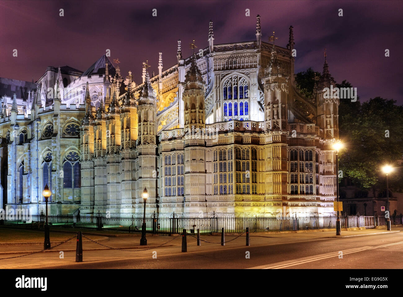 Reino Unido, Inglaterra, Londres, Exterior de la capilla de Enrique VII, la Abadía de Westminster Foto de stock