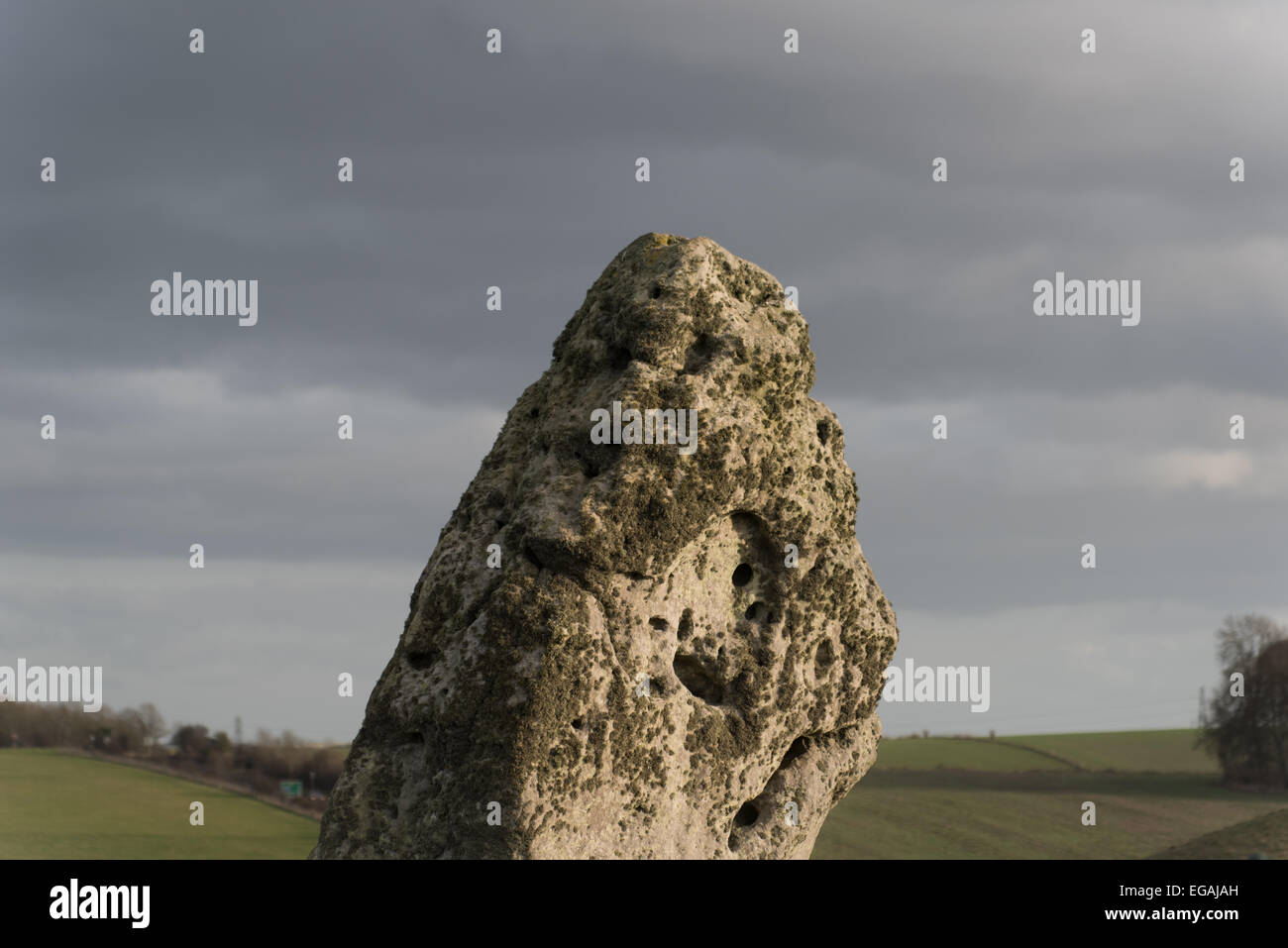 Bluestone en Stonehenge Foto de stock