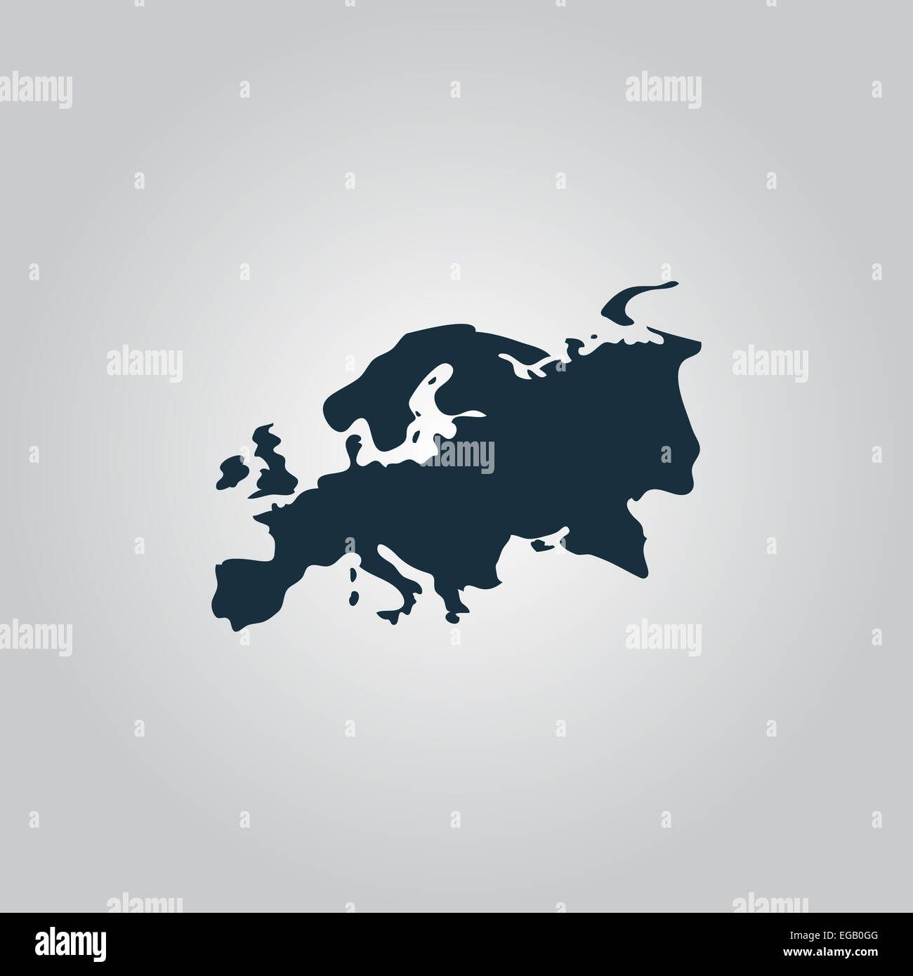 Mapa de Eurasia Foto de stock