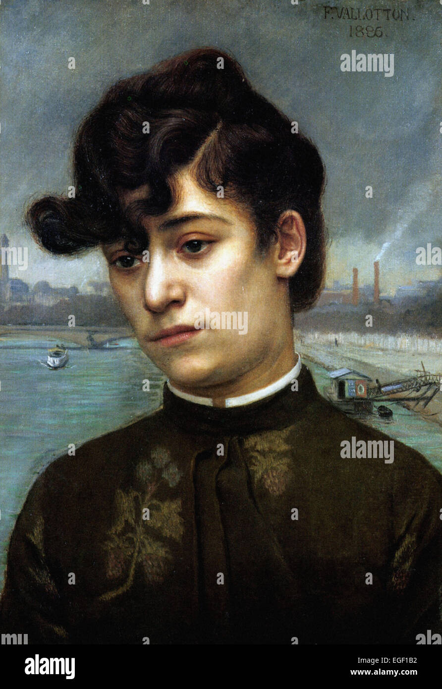 Félix Vallotton retrato de Juliette Lacour (modelo) Foto de stock