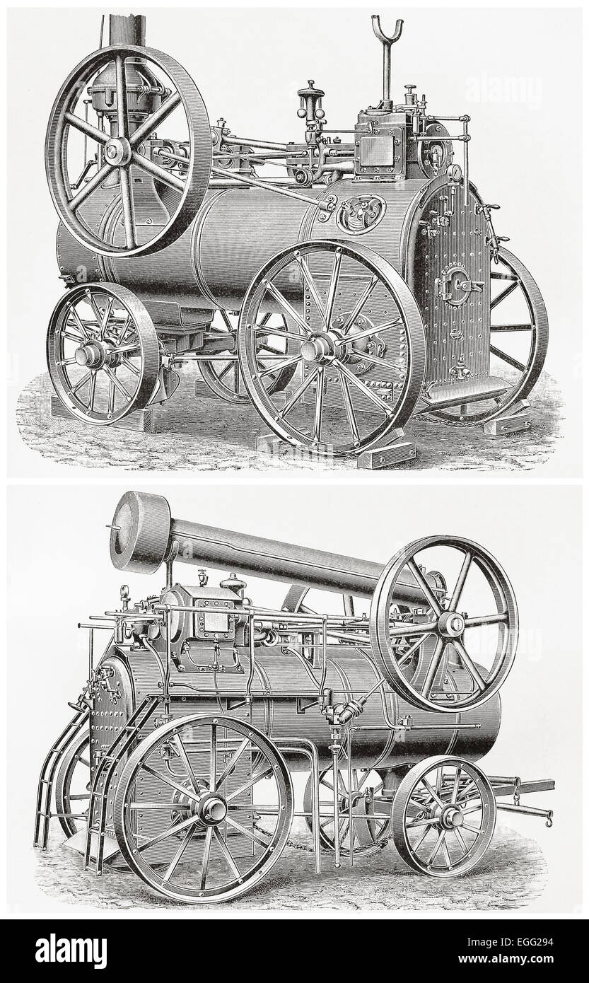 Vintage motor de vapor máquinas de transporte desde el comienzo del siglo  XX Fotografía de stock - Alamy