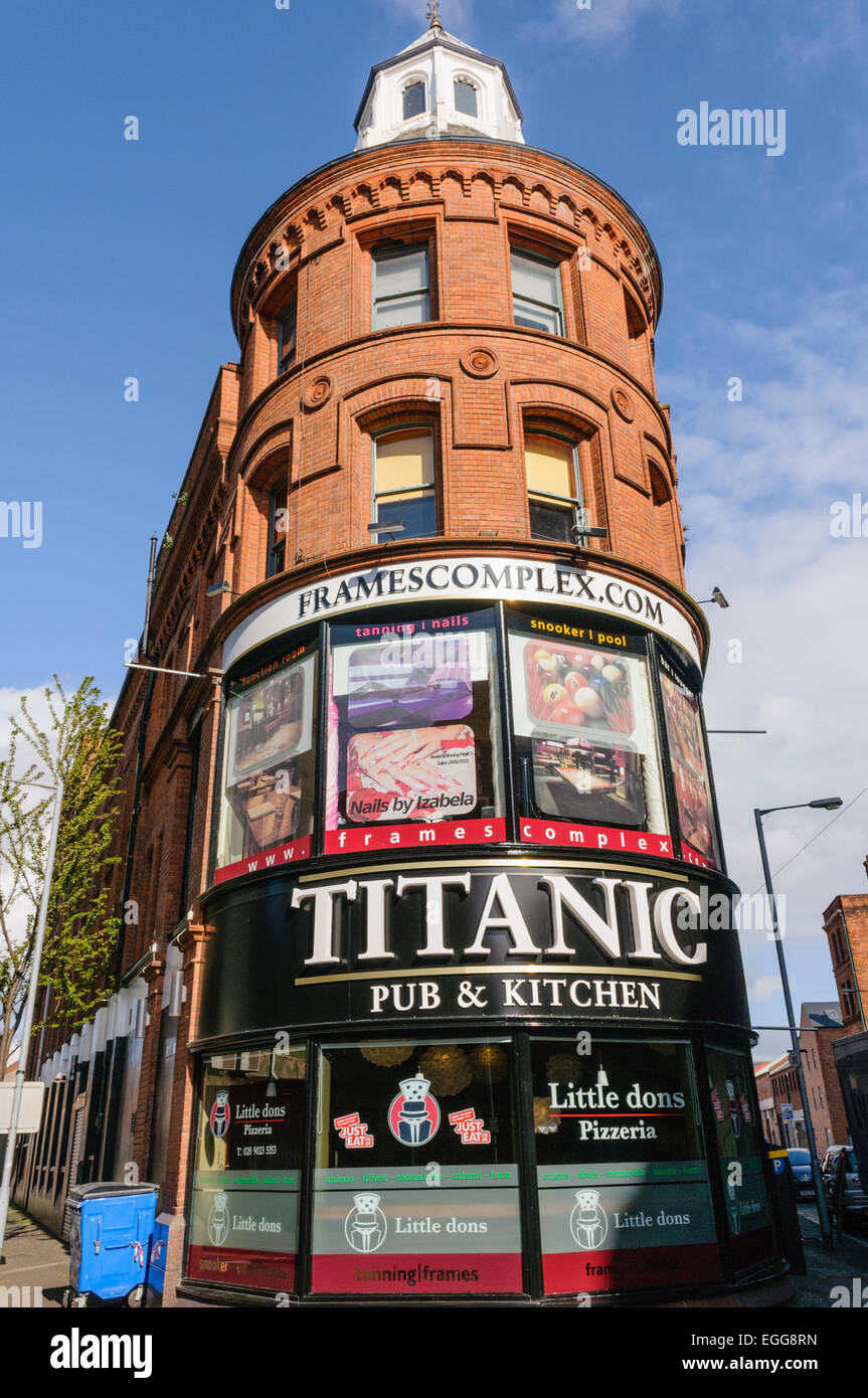 Titanic Pub and Kitchen, Belfast, antiguamente fotogramas Foto de stock