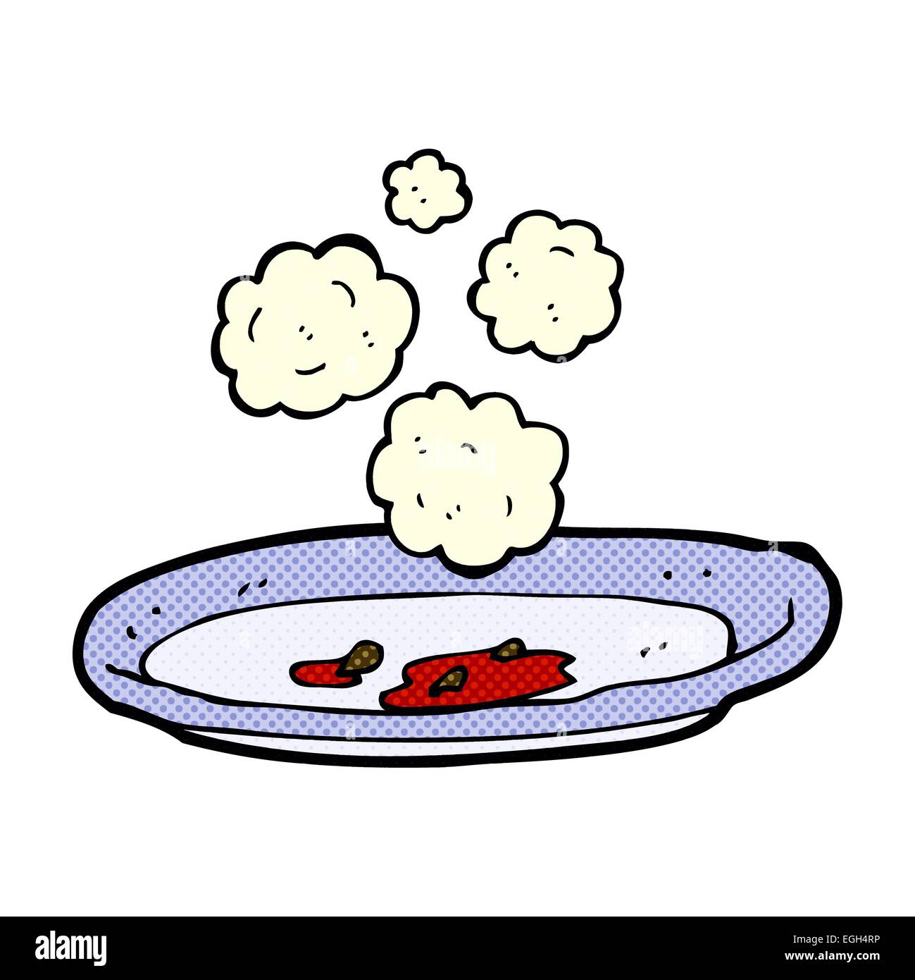 Plato de comida vacíos de dibujos animados Imagen Vector de stock - Alamy