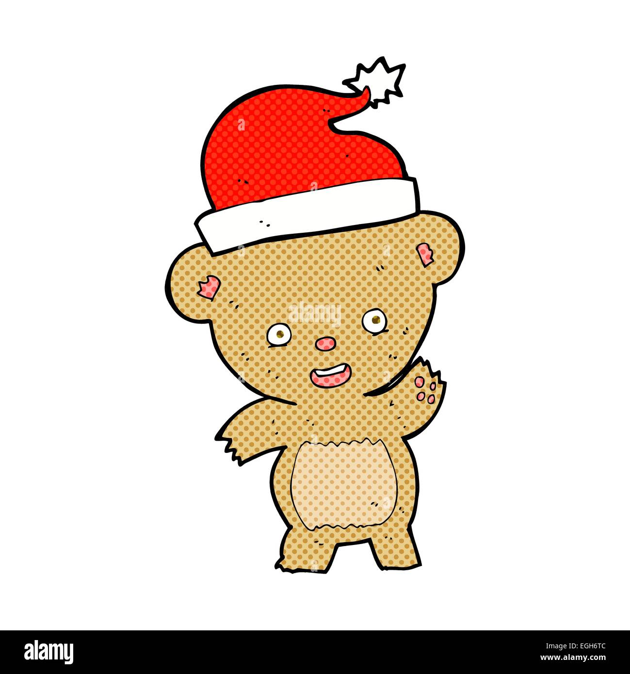 Osito de navidad de dibujos animados Imagen Vector de stock - Alamy