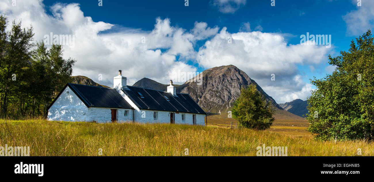 Black Rock Cottage Glencoe Highlands de Escocia Foto de stock