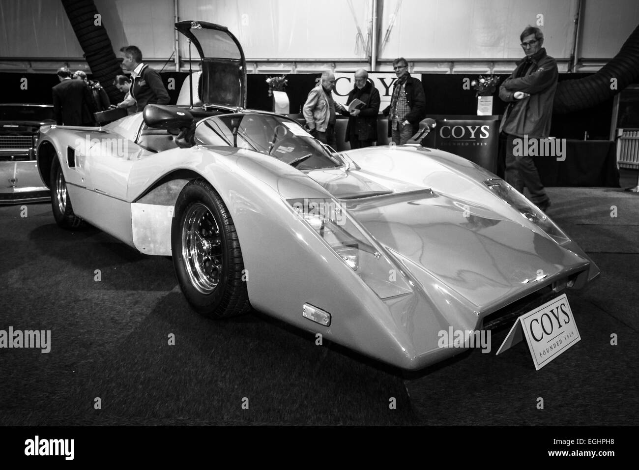 Manta de carreras de coches, Mirage 1973. Blanco y negro Fotografía de  stock - Alamy