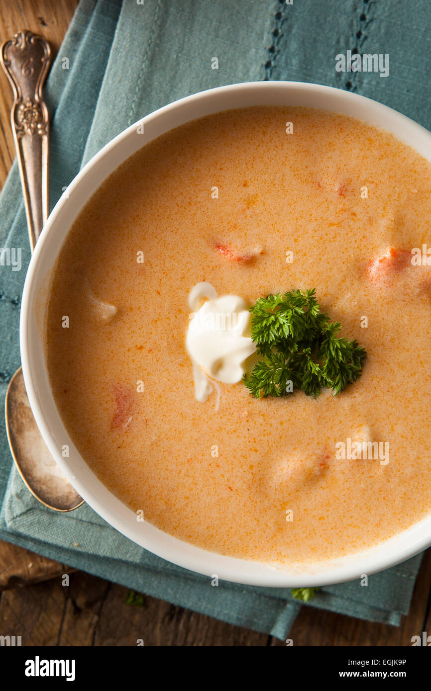 Sopa de sopa de langosta casera fotografías e imágenes de alta