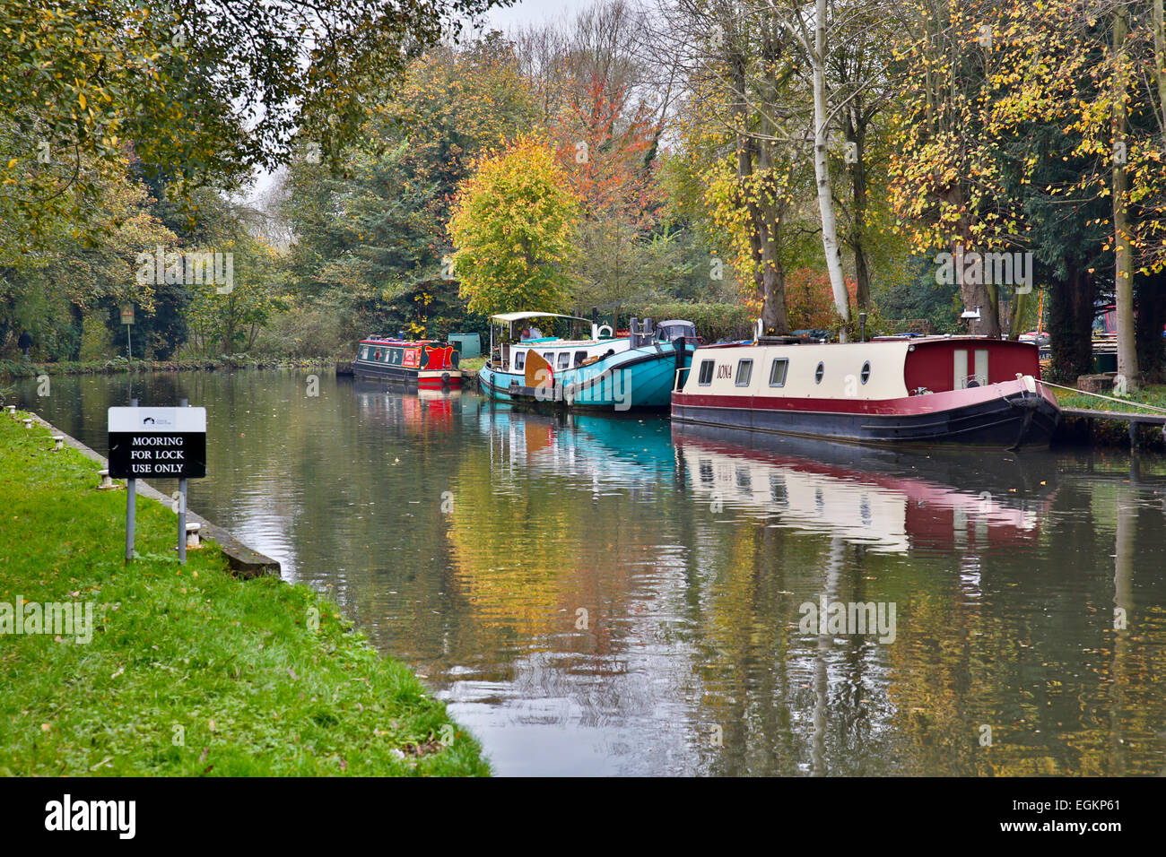 Kennet y Avon Canal, Newbury, Berkshire, Reino Unido Foto de stock
