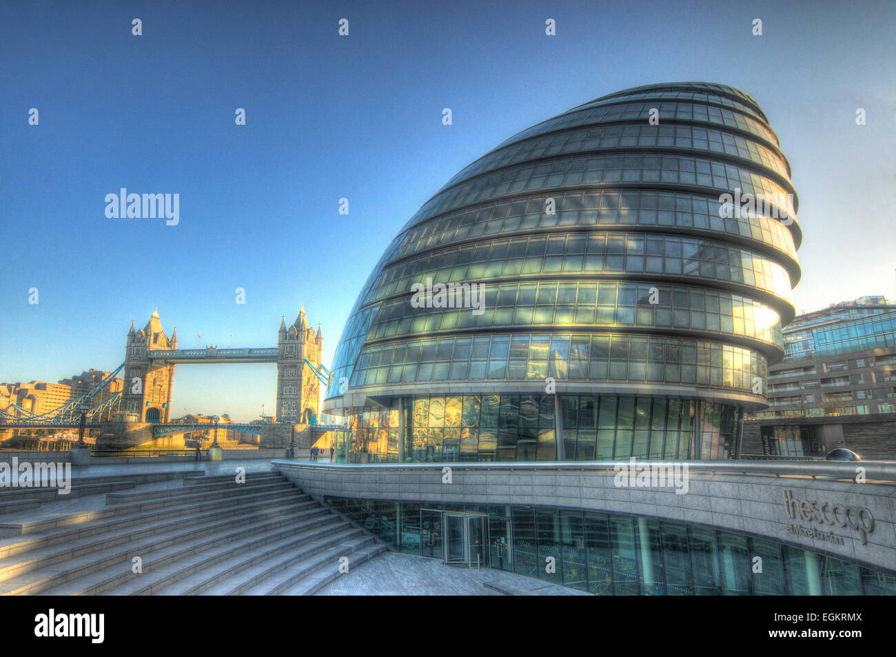 El Ayuntamiento, edificio de la GLA, Londres Foto de stock