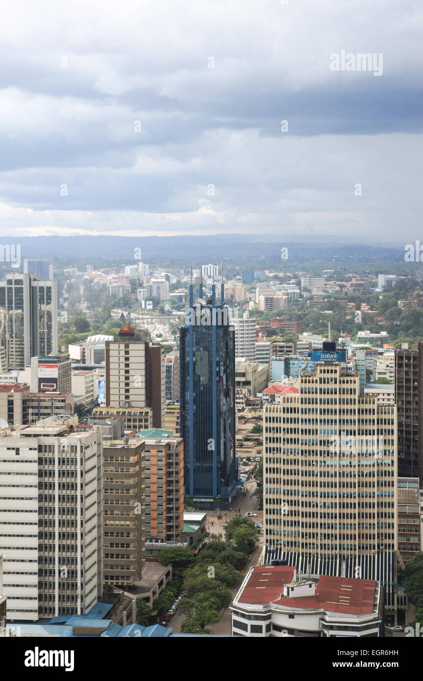 Horizonte de Nairobi, Kenya, Africa. Foto de stock