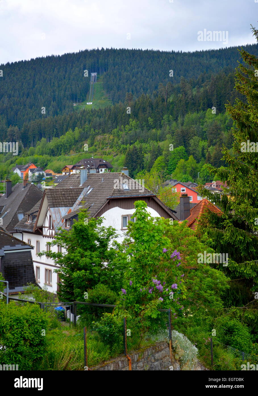 Selva Negra, Baden-Wurttemberg, Selva Negra, Tittisee - "Nueva Ciudad", alta Primera Ski Jump, Schwarzwald, Baden-Württemberg, Hoch Foto de stock