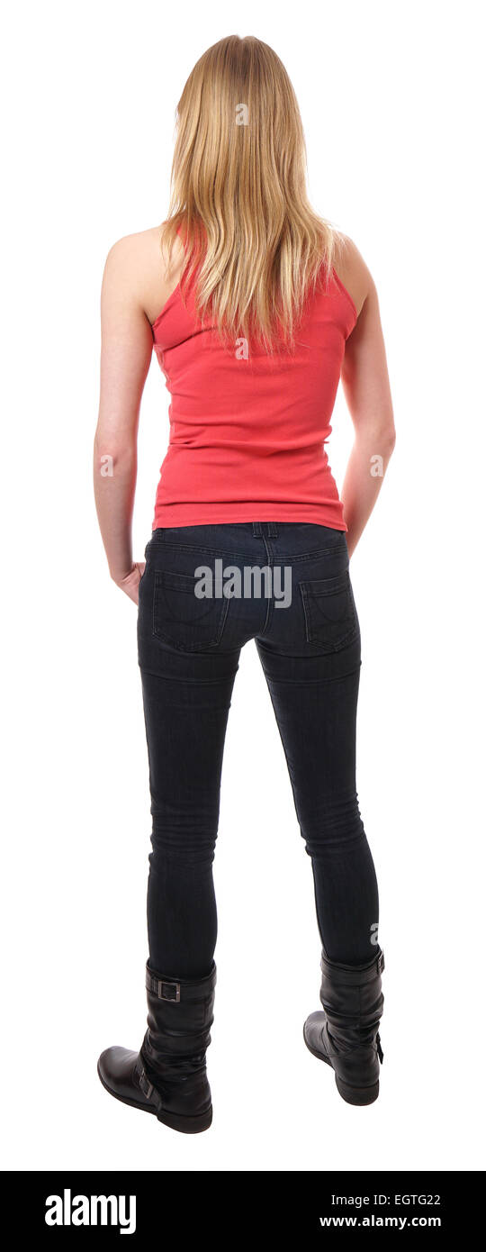 Mujer niña delgada delgada flaca fotografías e imágenes de alta