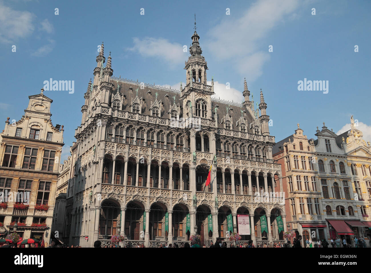 Ayuntamiento de Bruselas, el Hotel de Ville o el Hôtel de Ville de Bruxelles), Grote Markt (Grand Place), Bruselas, Bélgica Foto de stock