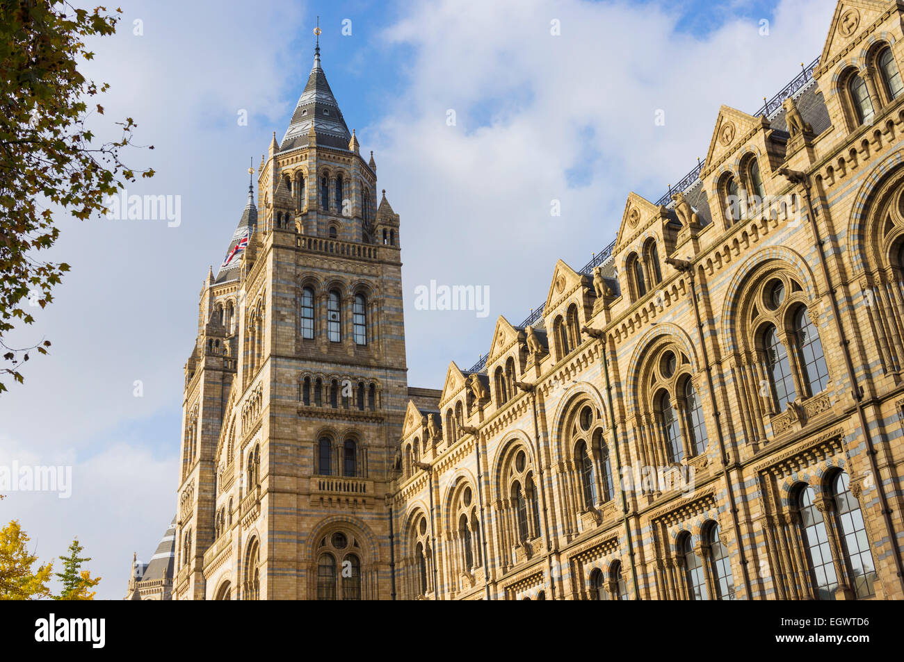 Museo de Historia Natural de Londres, Inglaterra, Reino Unido - El edificio exterior Foto de stock