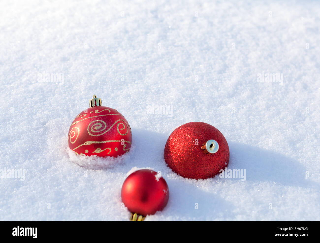 Navidad decoración de nieve Foto de stock