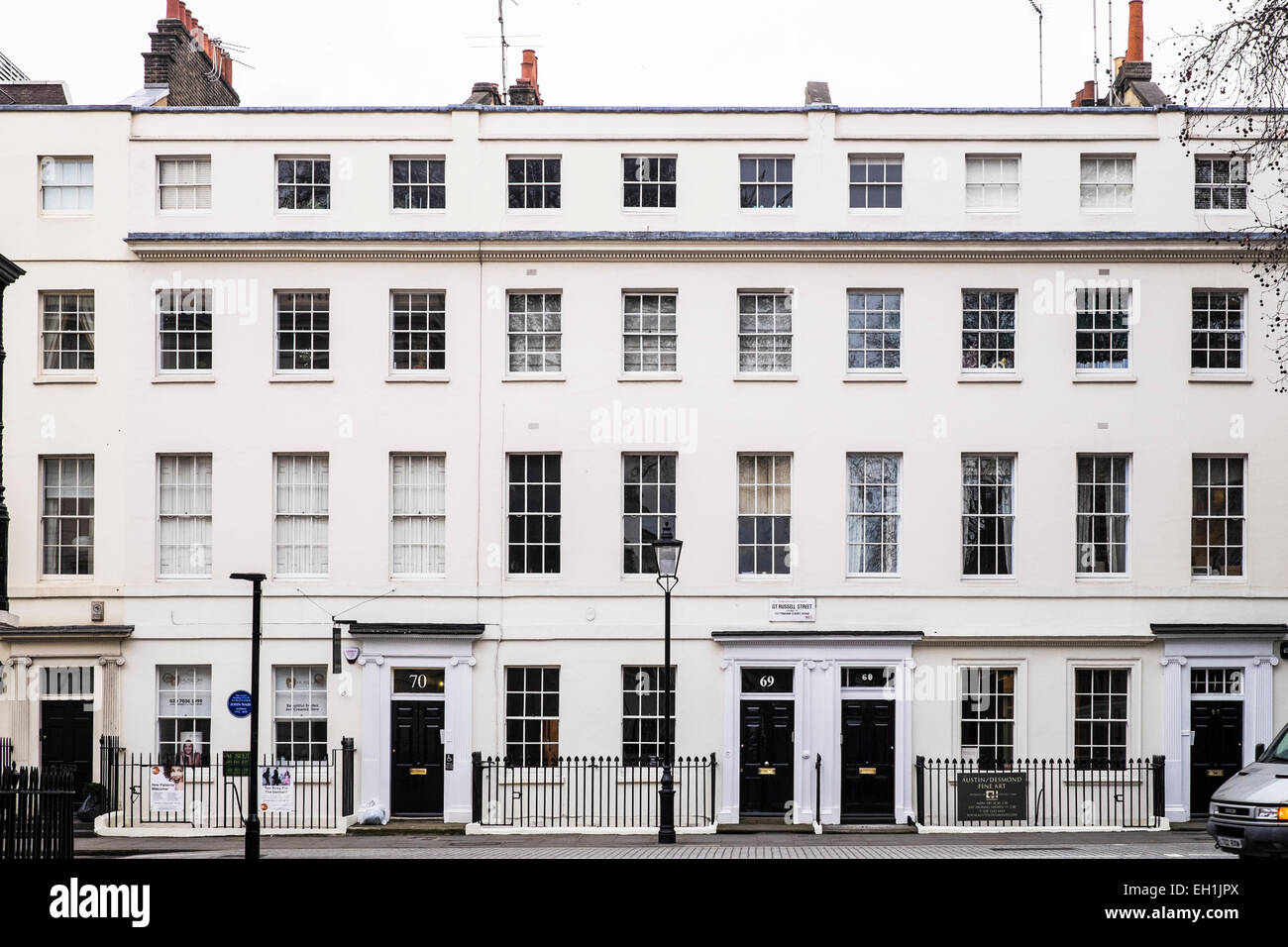John Nash Terraza Great Russell Street - Londres Foto de stock