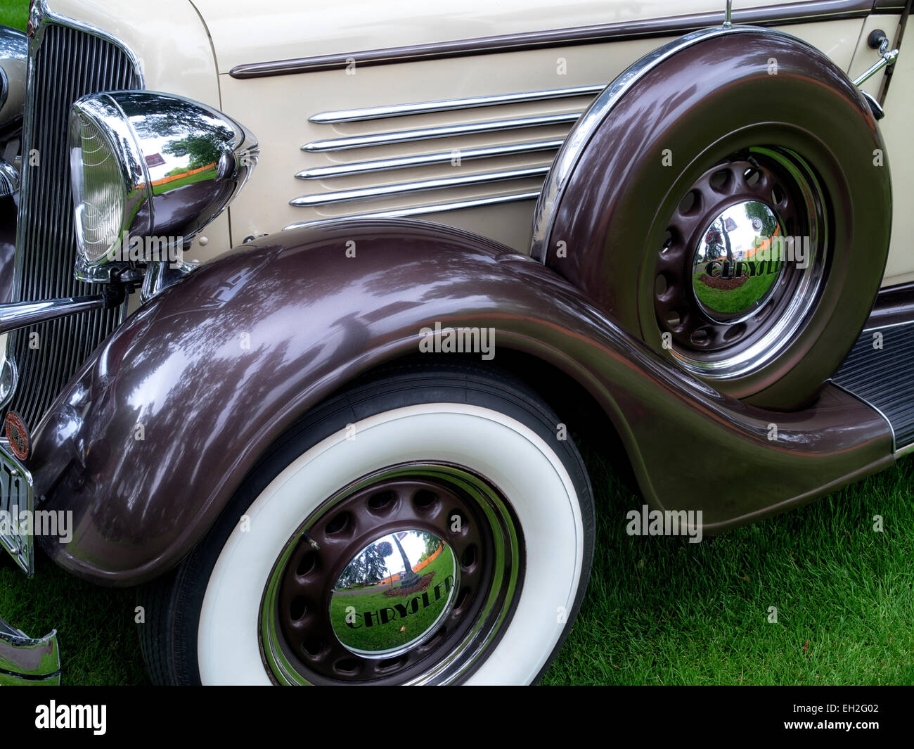 Restaurada en 1934 Chrysler sedán. Oregon Foto de stock
