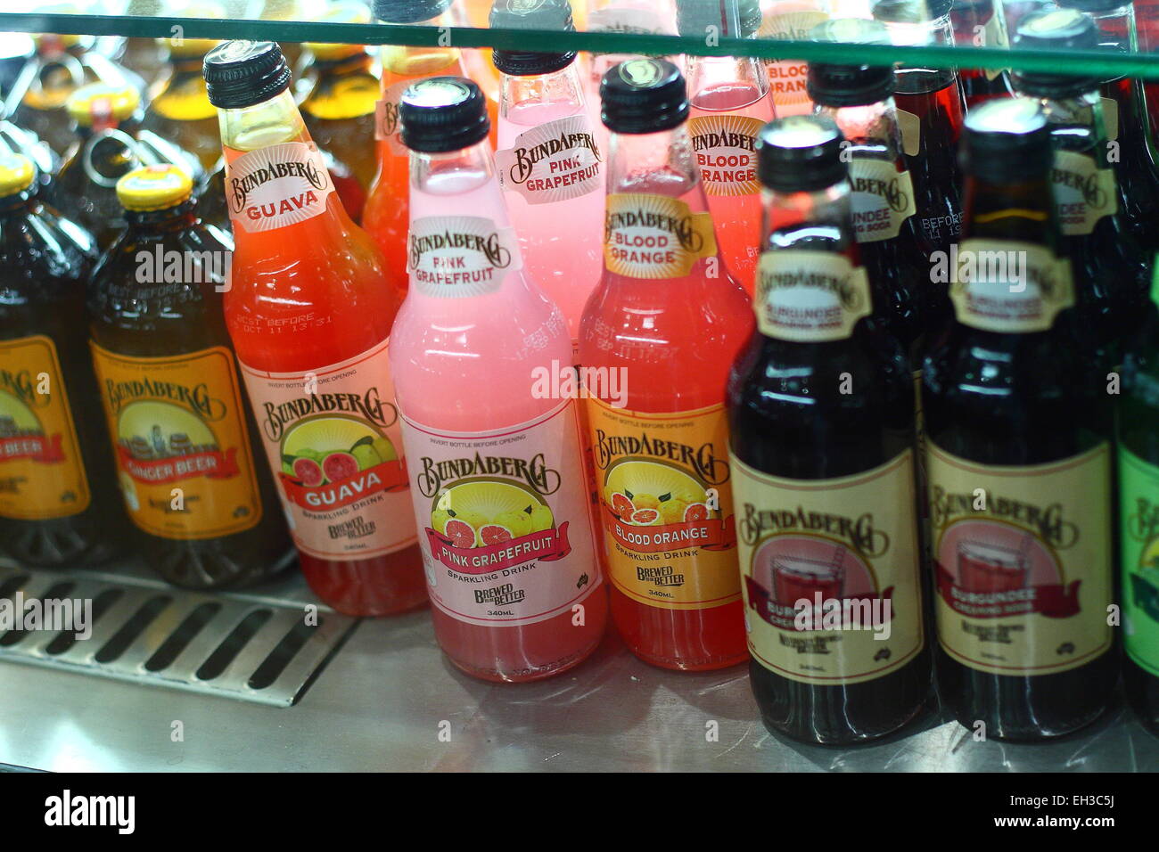 Bundaberg en botellas de bebidas Foto de stock