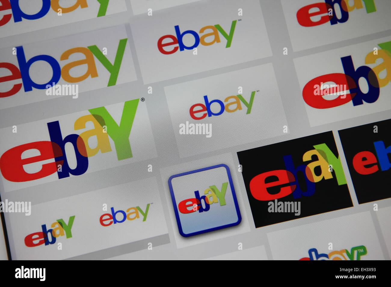 Logos de eBay Foto de stock