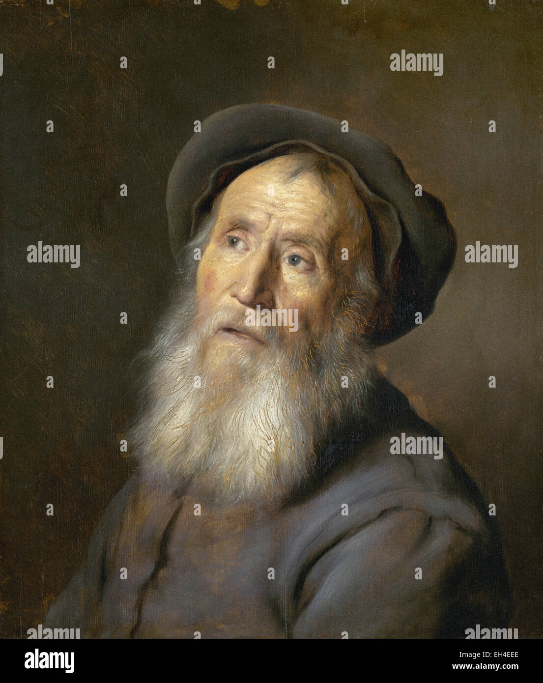 Jan Lievens Hombre Barbado con una boina Foto de stock
