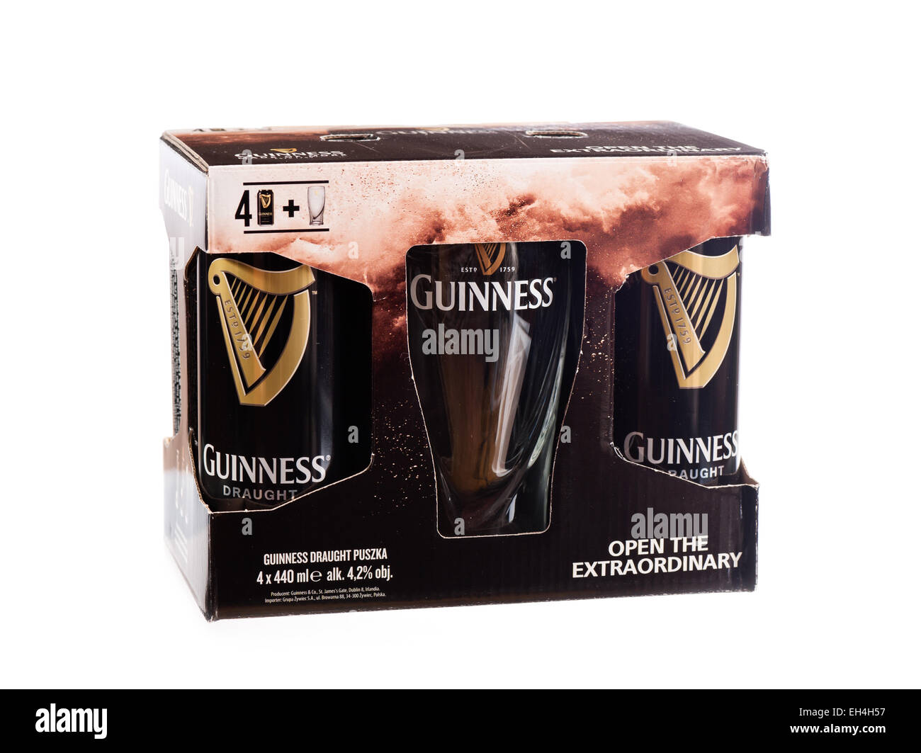 Guinness 4 Latas + Vaso – Cervezas del Mundo