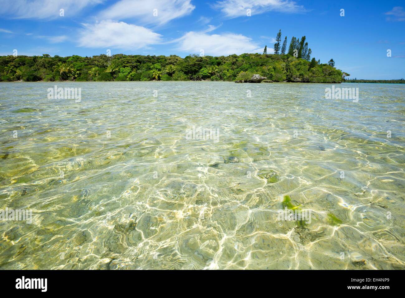 Francia, Nueva Caledonia, la Isla de Pinos, Uni Bay Lagoon listados como Patrimonio Mundial por la UNESCO Foto de stock