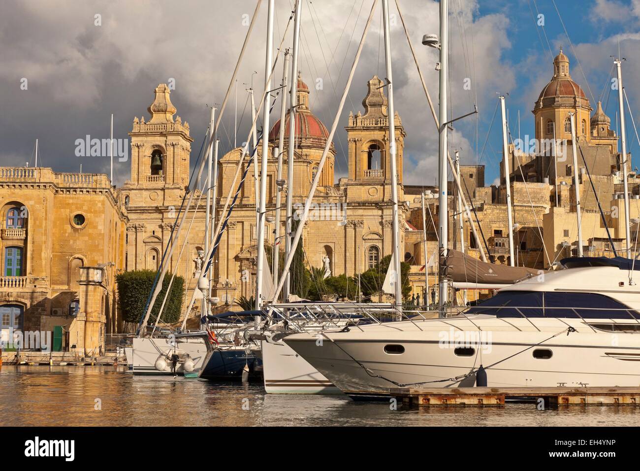 Malta, tres ciudades: Vittoriosa, Dockyard Creek Foto de stock
