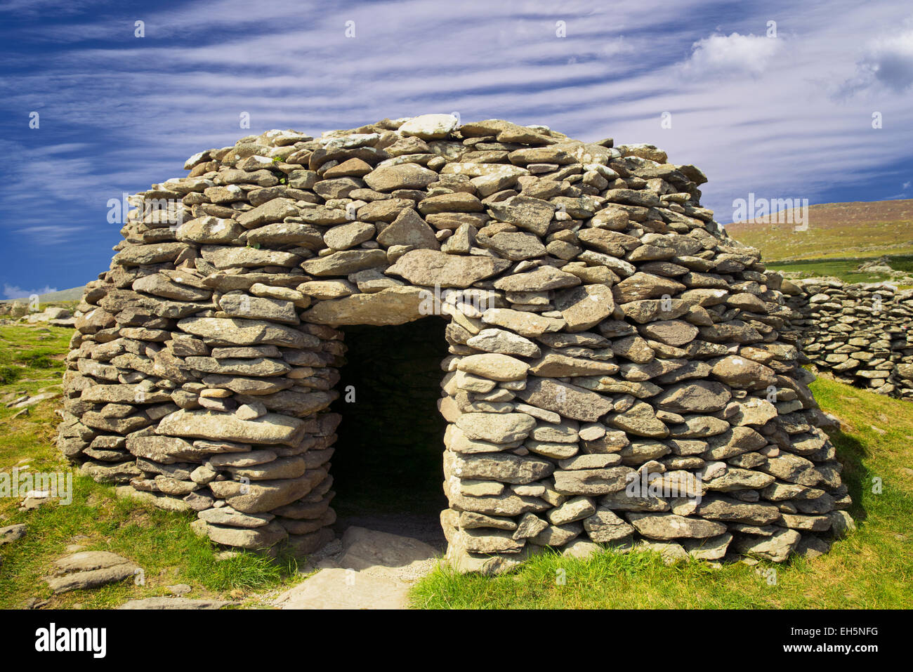 Cabaña de la colmena. La península Dingle, Irlanda Foto de stock